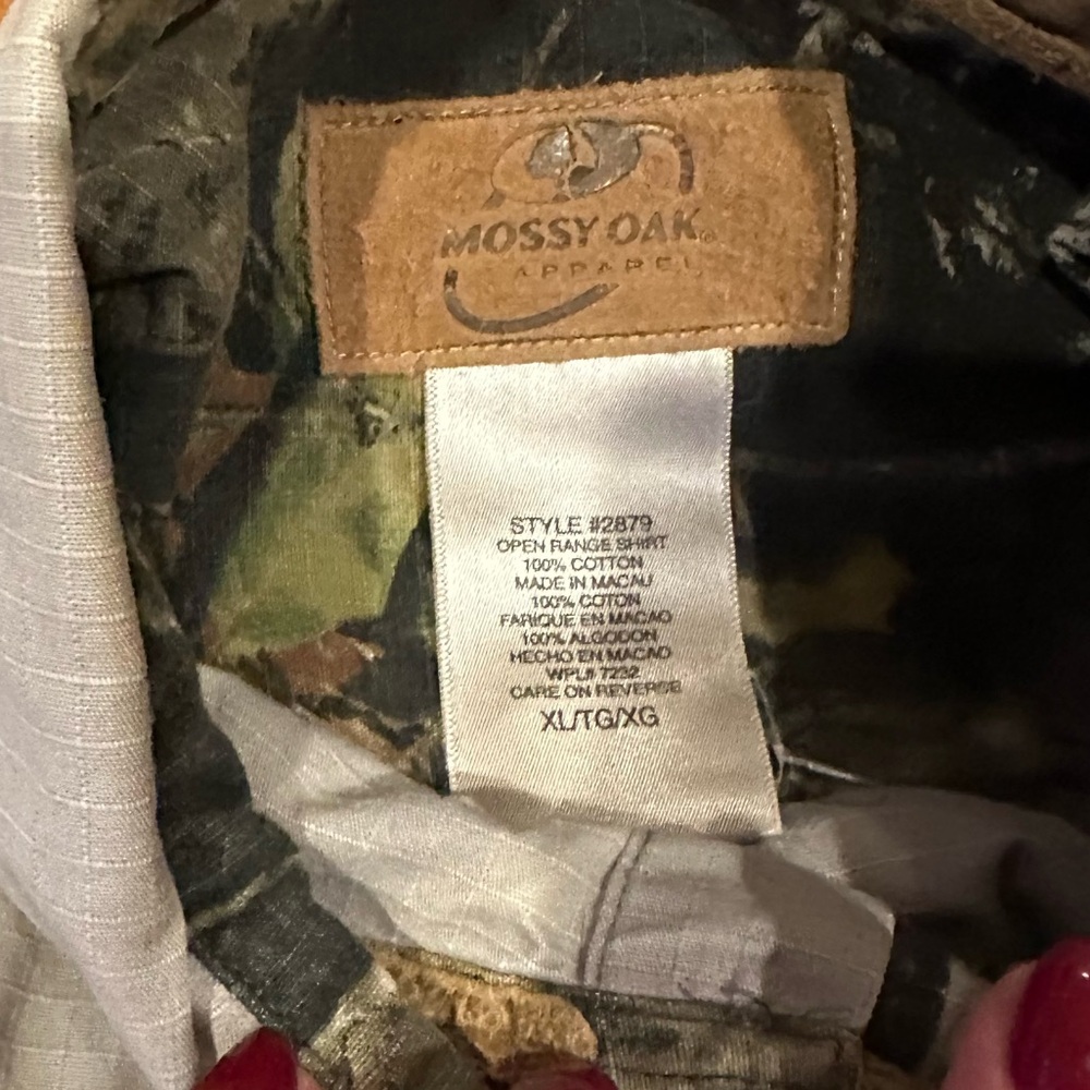 Mossy Oak XL Open Range‎ gray button up 100% cotton shirt gorpcore - Picture 2 of 7